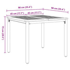 Conjunto de Comedor de Jardín 3 pcs Beige y Marrón