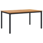 Conjunto de Comedor de Jardín 7 pcs Beige y Marrón