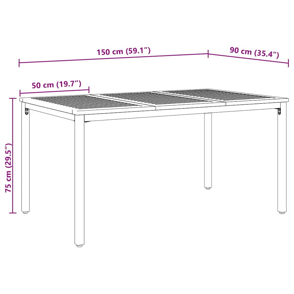 Conjunto de Comedor de Jardín 7 pcs Beige y Marrón