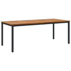 Conjunto de Comedor de Jardín 9 pcs Beige y Marrón