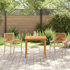 Conjunto de Comedor de Jardín 3 pcs Beige