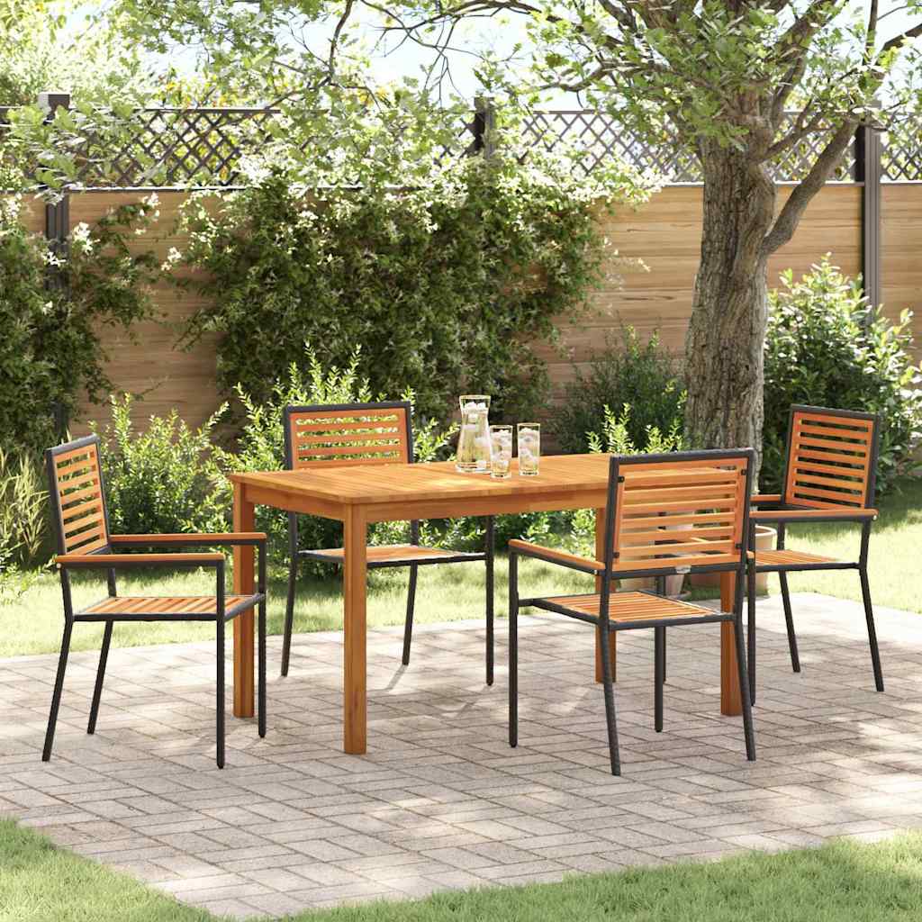 Conjunto de Comedor de Jardín 5 pcs Beige