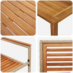 Conjunto de Comedor de Jardín 5 pcs Beige