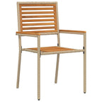 Conjunto de Comedor de Jardín 5 pcs Beige