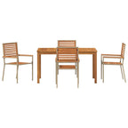 Conjunto de Comedor de Jardín 5 pcs Beige