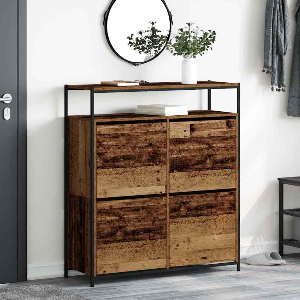 Armario Zapatero con estante Madera vieja 100 x 34 x 112 cm