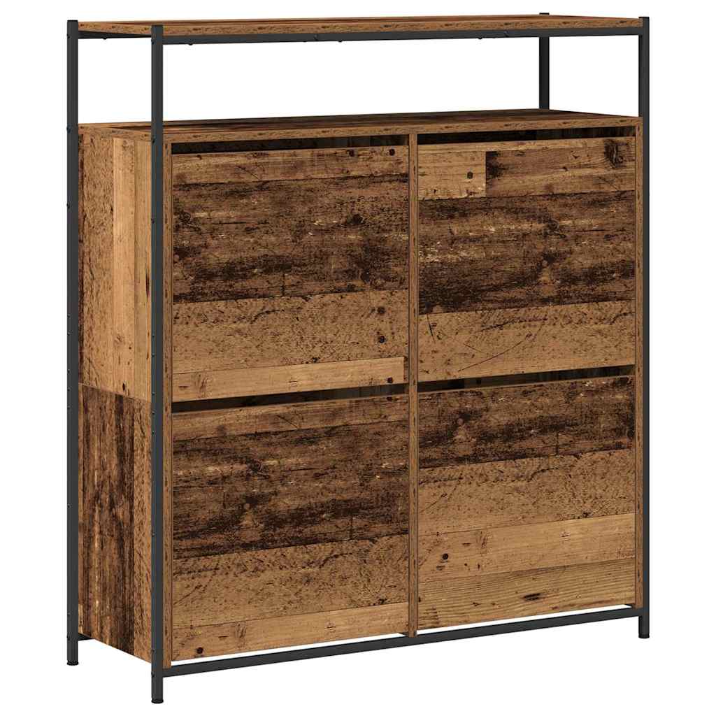 Armario Zapatero con estante Madera vieja 100 x 34 x 112 cm