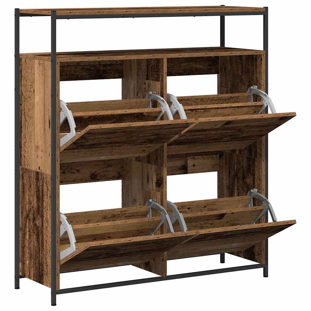 Armario Zapatero con estante Madera vieja 100 x 34 x 112 cm