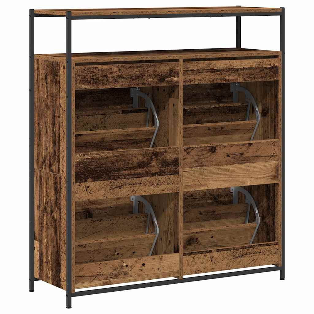 Armario Zapatero con estante Madera vieja 100 x 34 x 112 cm