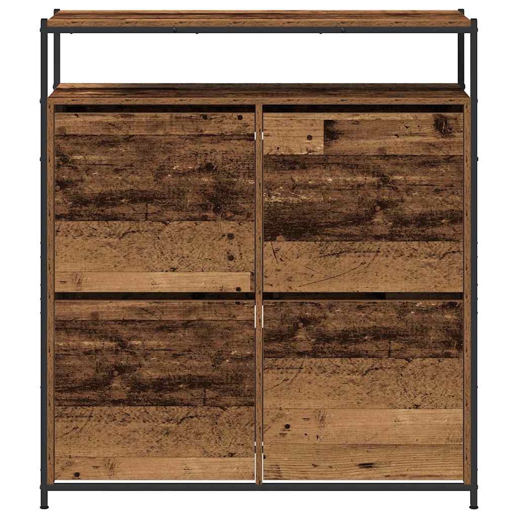 Armario Zapatero con estante Madera vieja 100 x 34 x 112 cm
