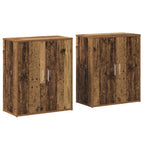 Aparador 2 pcs Madera vieja 60 x 31 x 70 cm