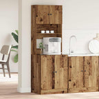 Aparador de cocina 2 pcs Madera vieja 60 x 50 x 180 cm