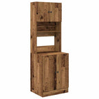 Aparador de cocina 2 pcs Madera vieja 60 x 50 x 180 cm