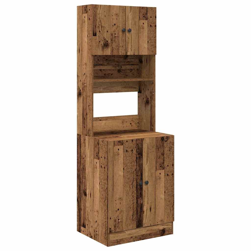 Aparador de cocina 2 pcs Madera vieja 60 x 50 x 180 cm