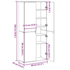 Vitrina Madera Vieja 80 x 35 x 180 cm Madera contrachapada
