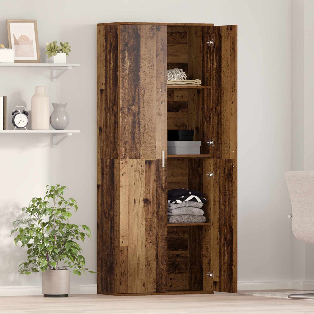Aparador alto Madera vieja 70 x 33.5 x 180 cm