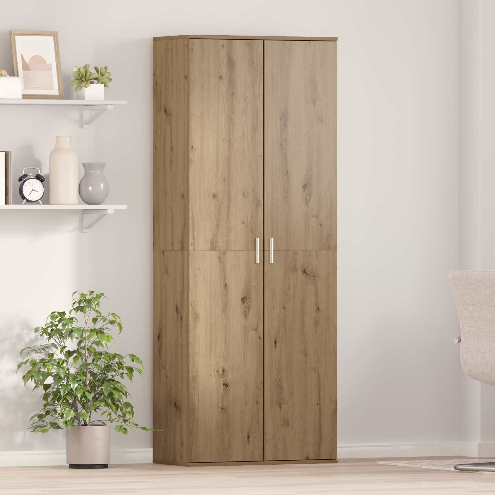 Aparador alto Madera vieja 70 x 33.5 x 180 cm