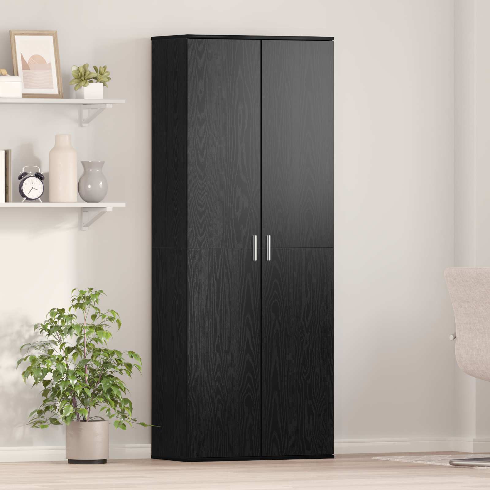 Aparador alto Madera vieja 70 x 33.5 x 180 cm