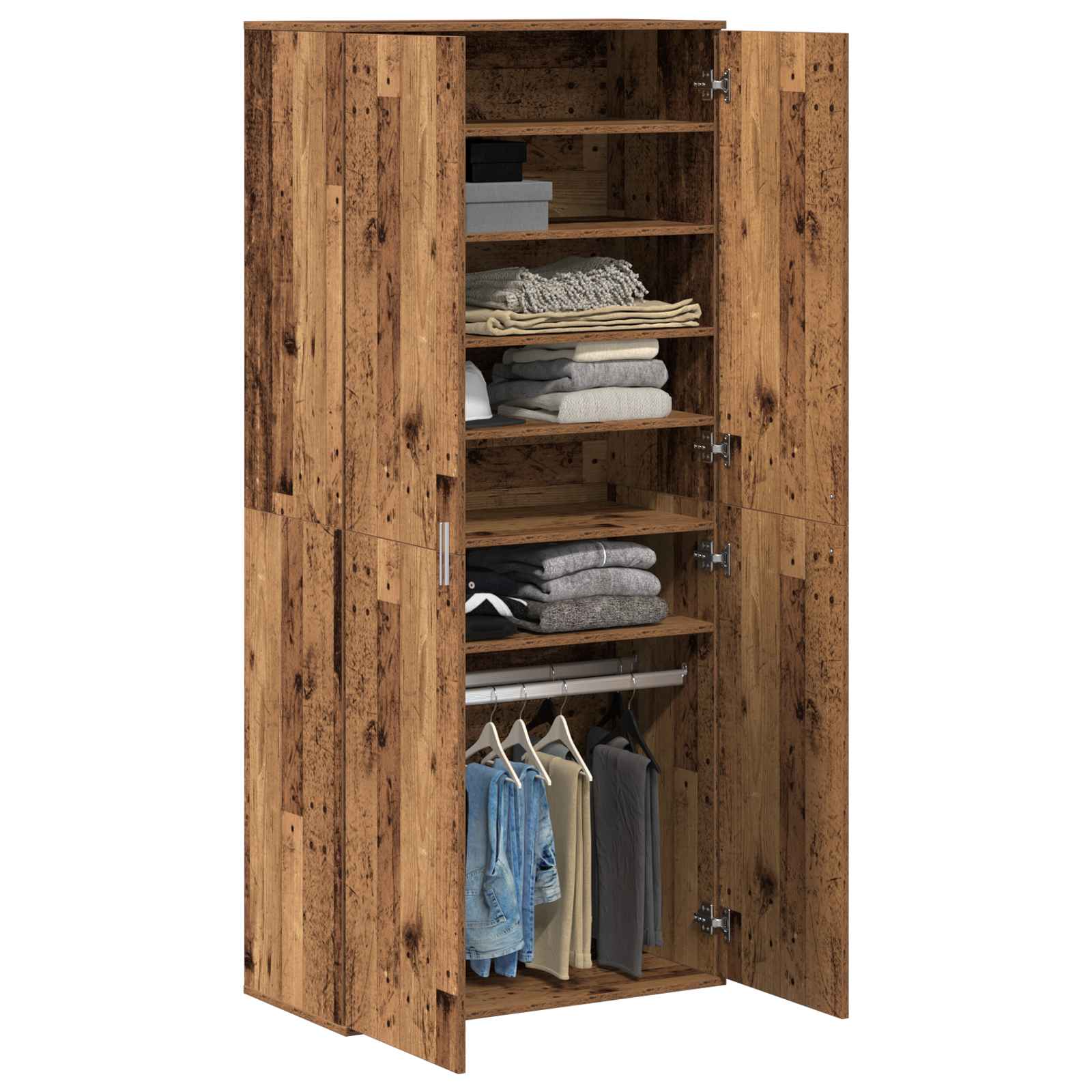 Highboard Madera Vieja 80 x 39 x 178 cm Madera contrachapada