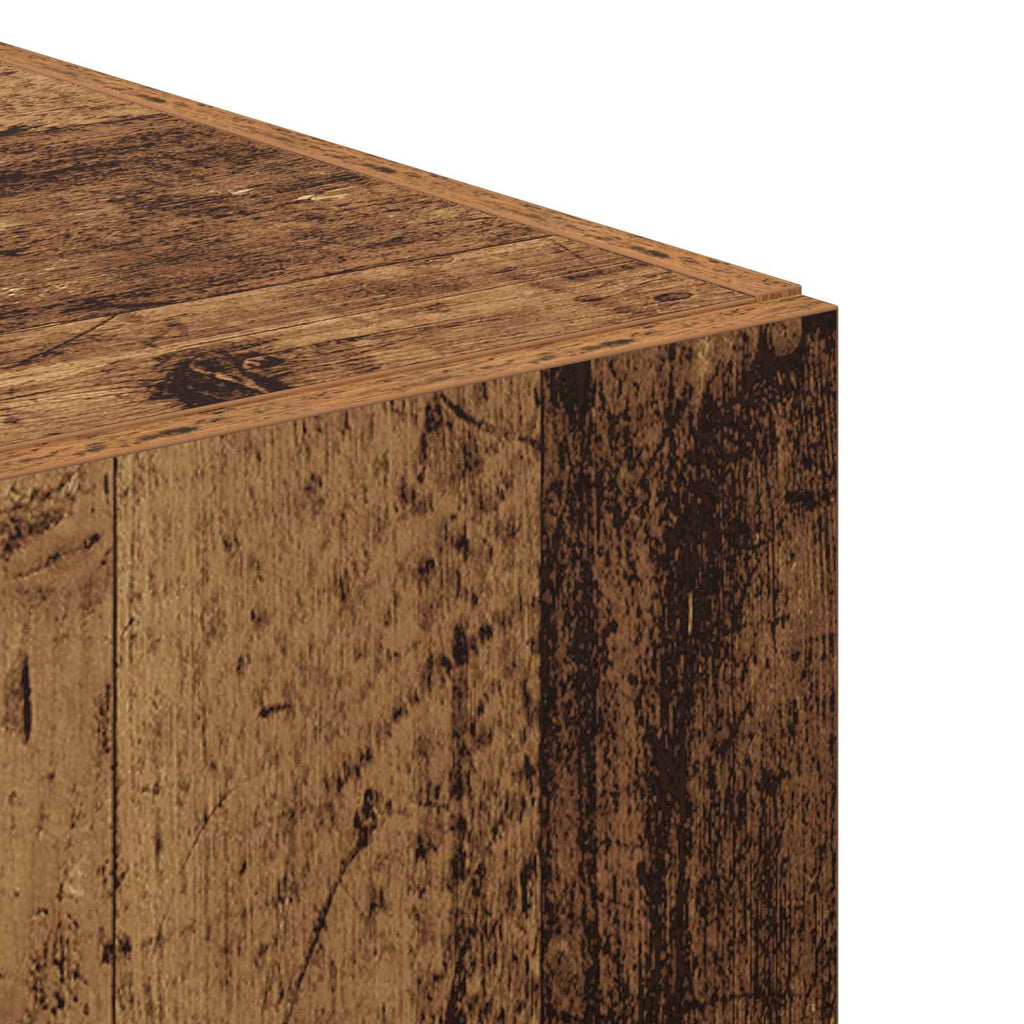 Aparador alto 2 pcs Madera vieja 50 x 42,5 x 185 cm