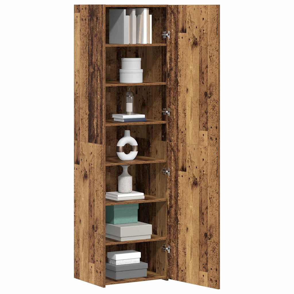 Aparador alto 2 pcs Madera vieja 50 x 42,5 x 185 cm