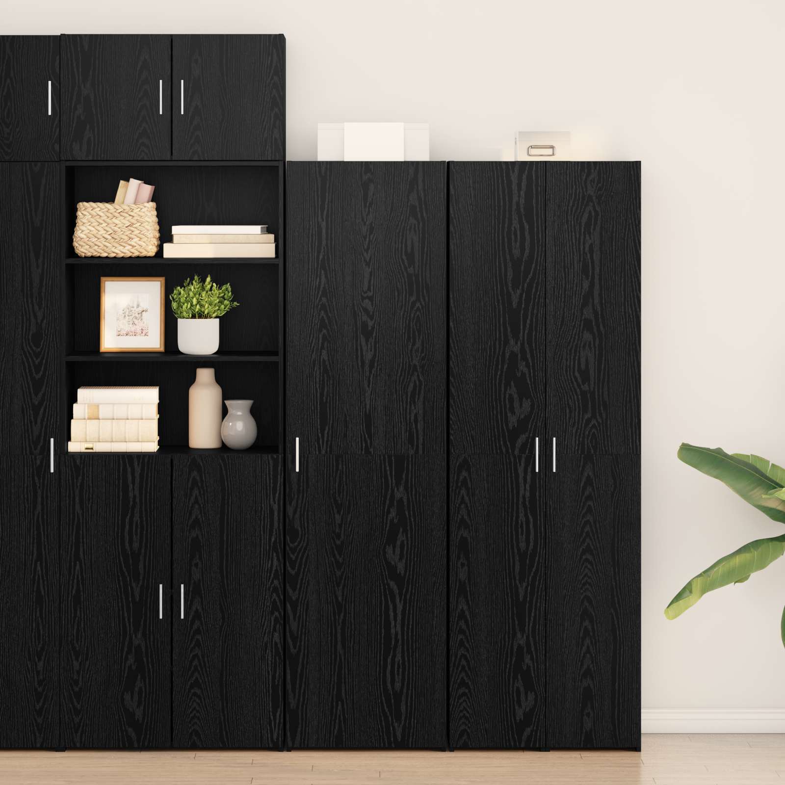 Aparador alto 2 pcs Madera vieja 50 x 42,5 x 185 cm