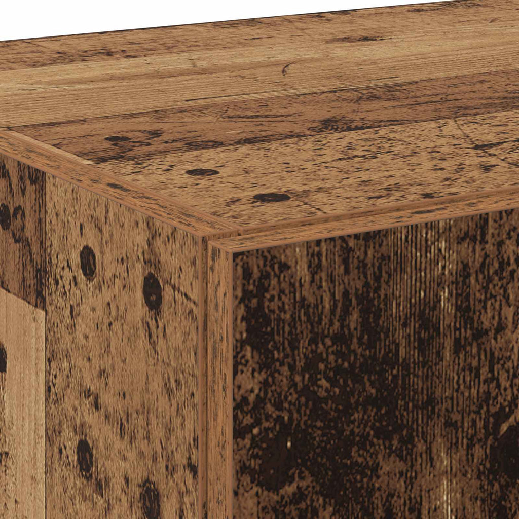 Aparador alto 2 pcs Madera vieja 70 x 42,5 x 185 cm