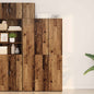 Aparador alto 2 pcs Madera vieja 70 x 42,5 x 185 cm