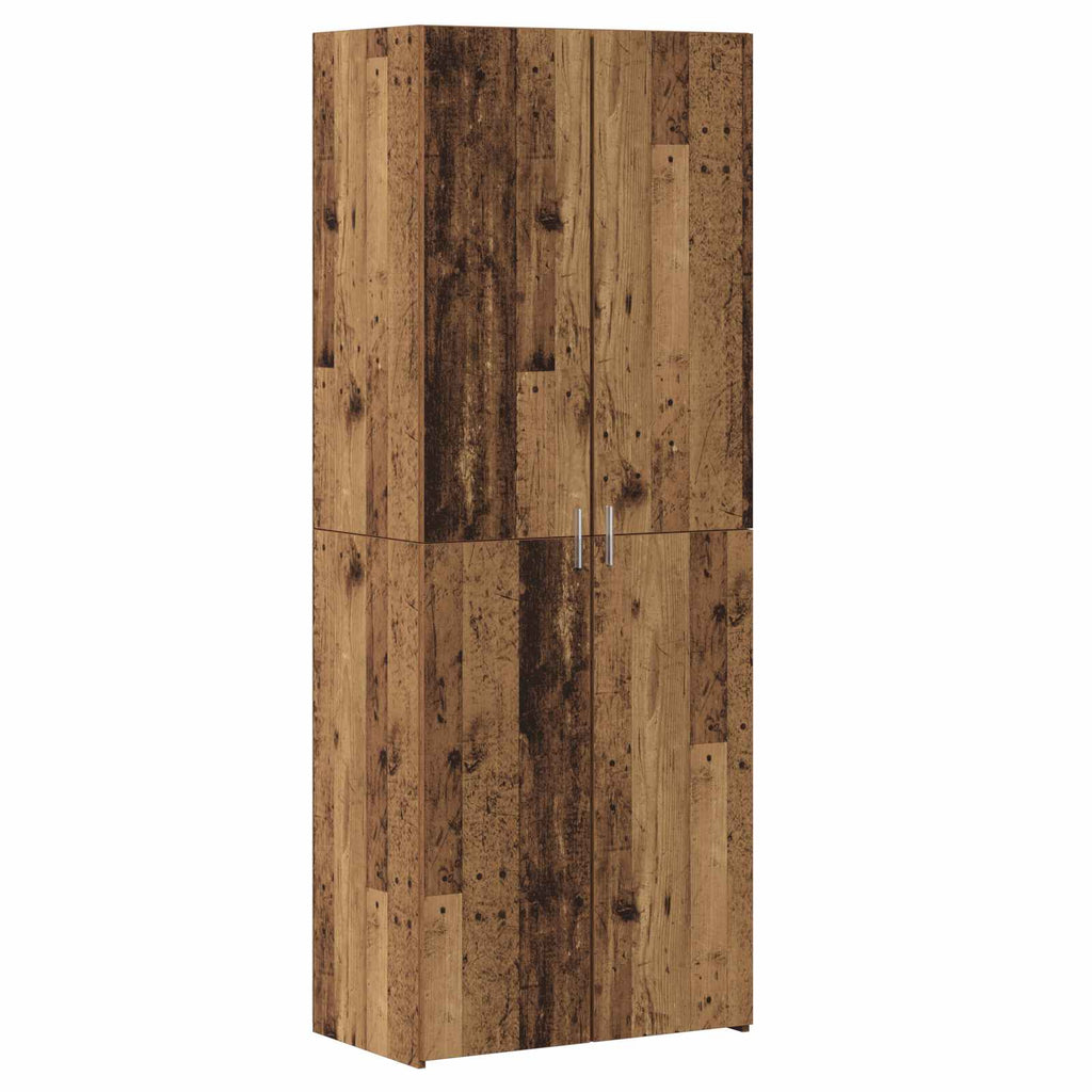 Aparador alto 2 pcs Madera vieja 70 x 42,5 x 185 cm