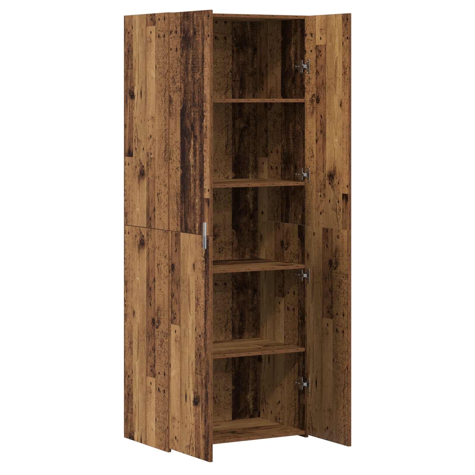 Aparador alto 2 pcs Madera vieja 70 x 42,5 x 185 cm