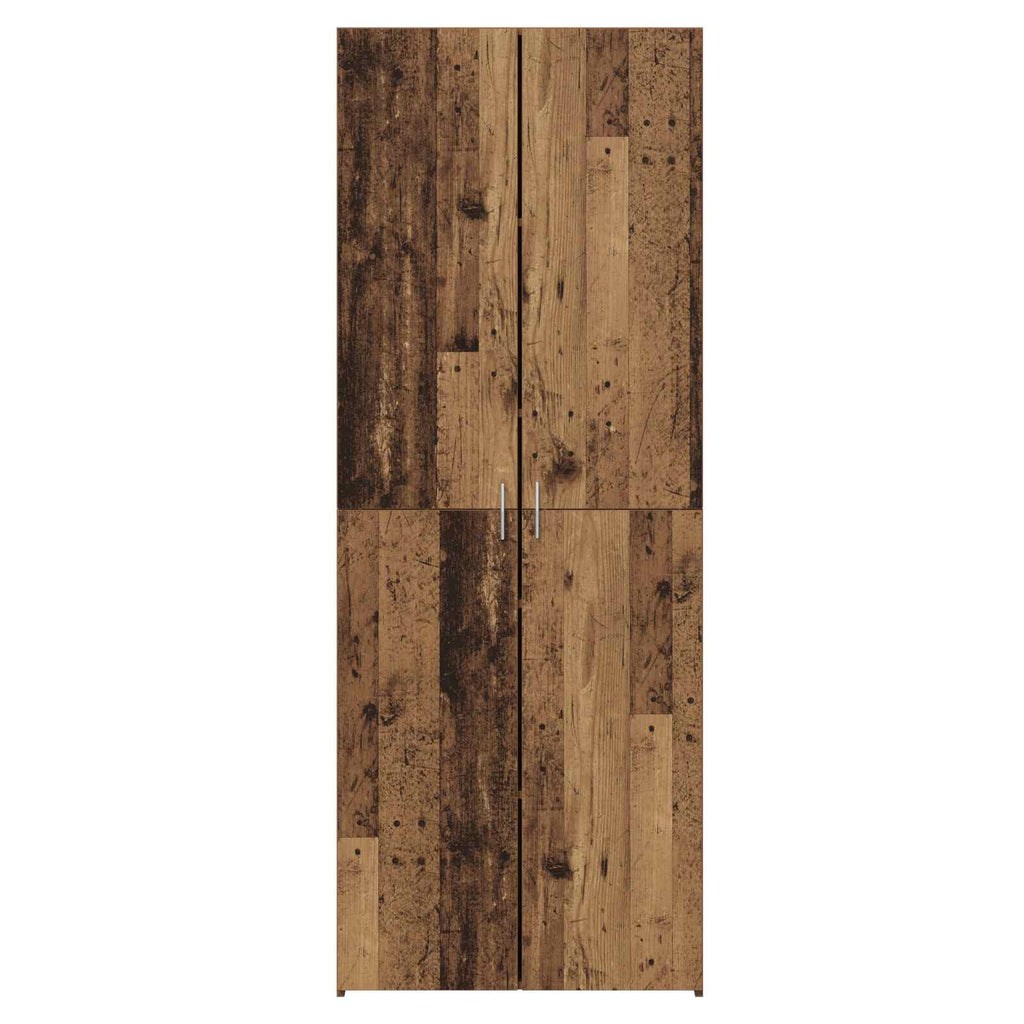 Aparador alto 2 pcs Madera vieja 70 x 42,5 x 185 cm