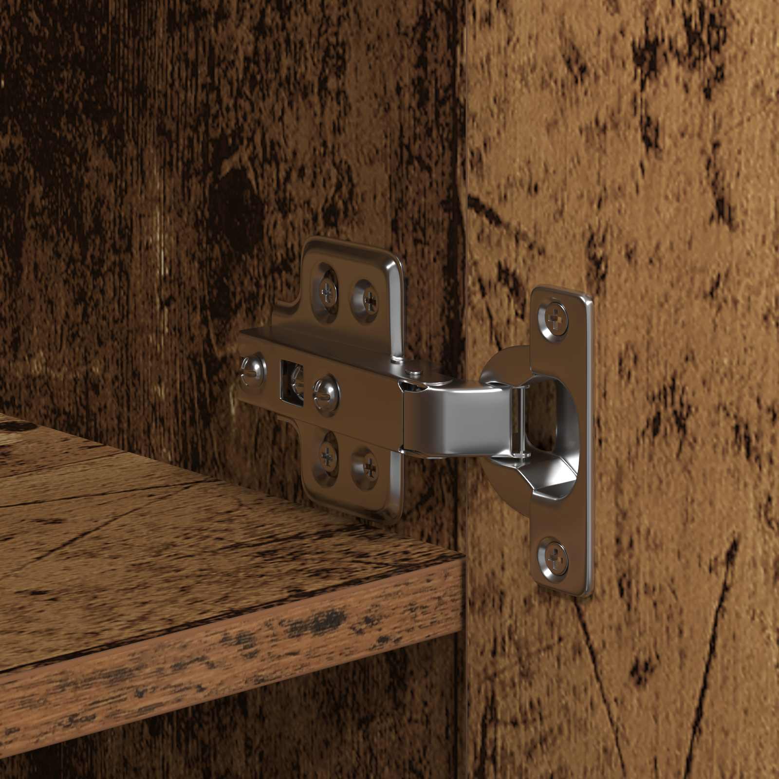 Aparador alto 2 pcs Madera vieja 70 x 42,5 x 185 cm