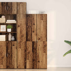 Aparador alto 2 pcs Madera vieja 70 x 42,5 x 185 cm