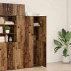 Aparador alto 2 pcs Madera vieja 70 x 42,5 x 185 cm