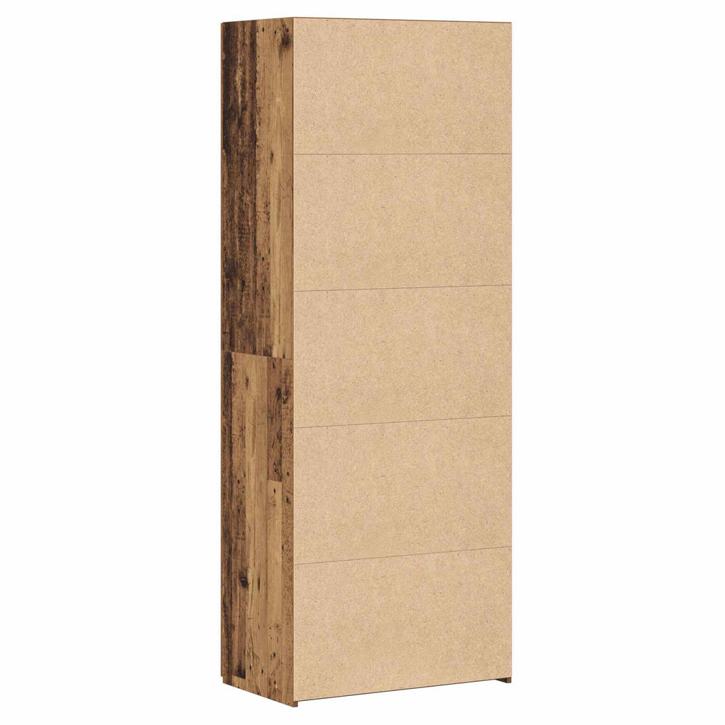 Aparador alto 2 pcs Madera vieja 70 x 42,5 x 185 cm