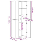 Aparador alto 2 pcs Madera vieja 70 x 42,5 x 185 cm