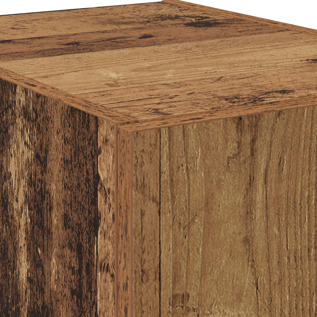Aparador alto 2 pcs Madera vieja 80 x 42 x 185 cm