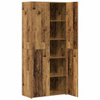 Aparador alto 2 pcs Madera vieja 80 x 42 x 185 cm