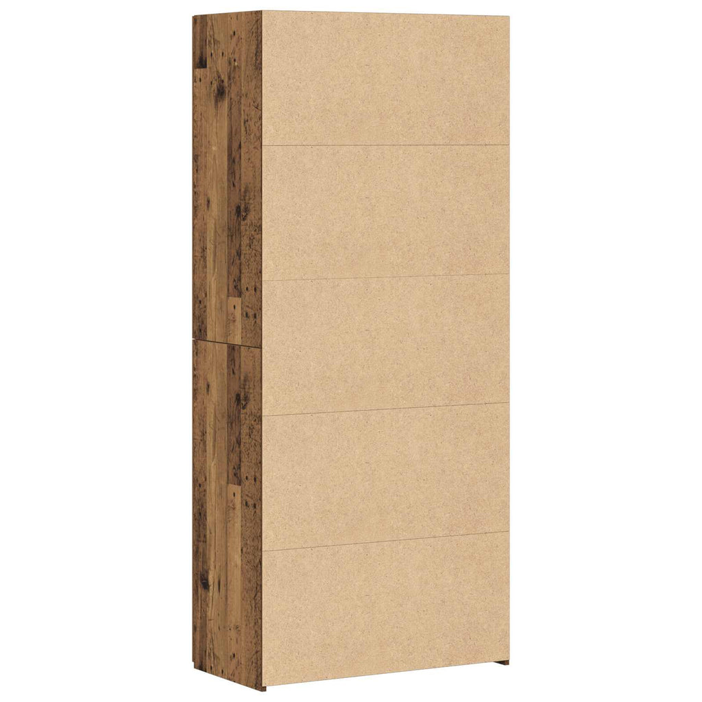 Aparador alto 2 pcs Madera vieja 80 x 42 x 185 cm
