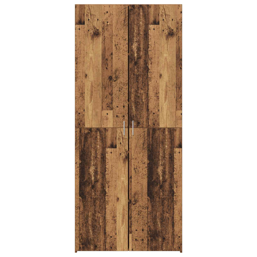 Aparador alto 2 pcs Madera vieja 80 x 42 x 185 cm