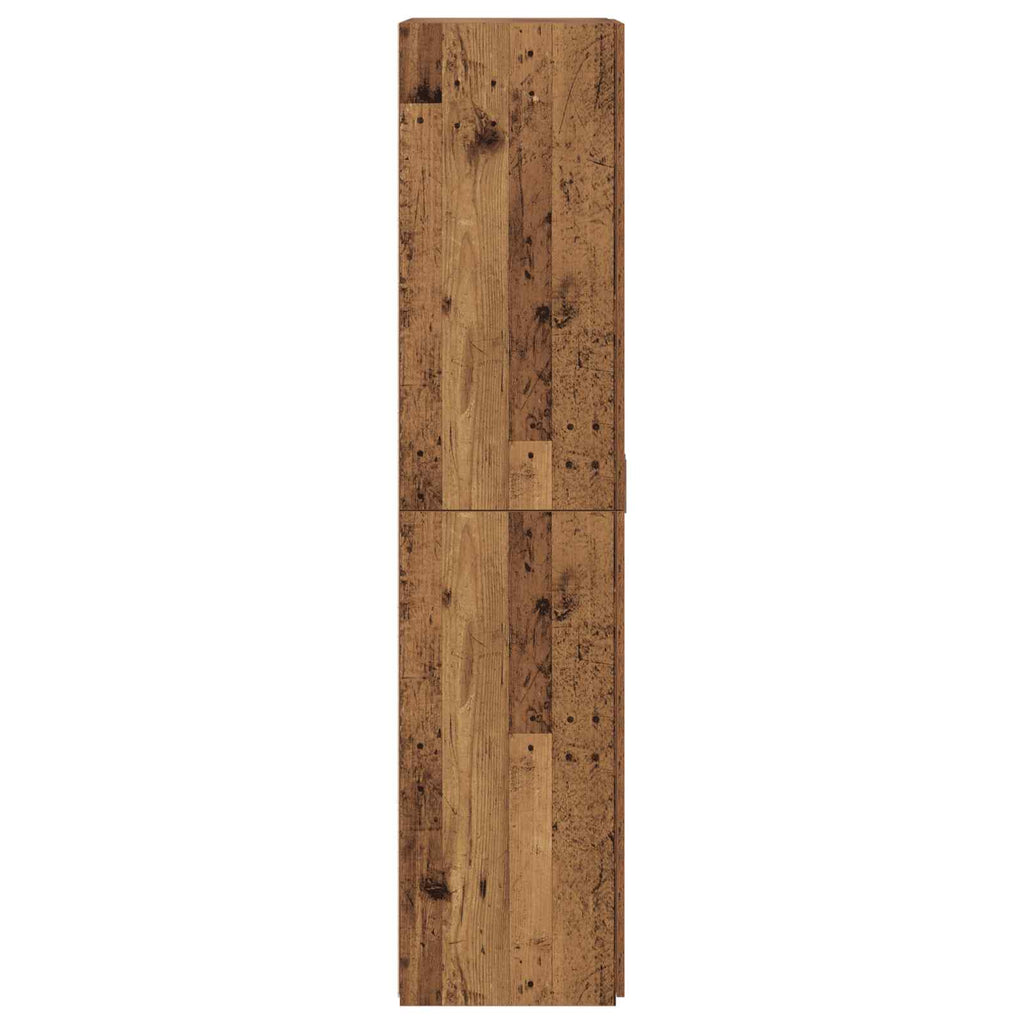 Aparador alto 2 pcs Madera vieja 80 x 42 x 185 cm