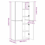 Aparador alto 2 pcs Madera vieja 80 x 42 x 185 cm