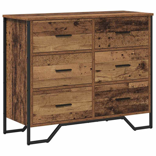 Cajonera con cajón 2 pcs Madera vieja 91 x 35,5 x 74,5 cm