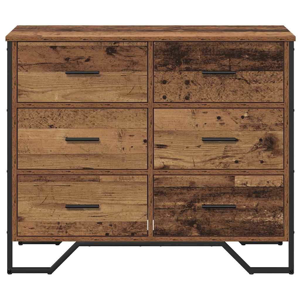 Cajonera con cajón 2 pcs Madera vieja 91 x 35,5 x 74,5 cm