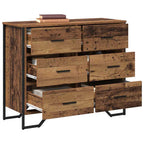 Cajonera con cajón 2 pcs Madera vieja 91 x 35,5 x 74,5 cm