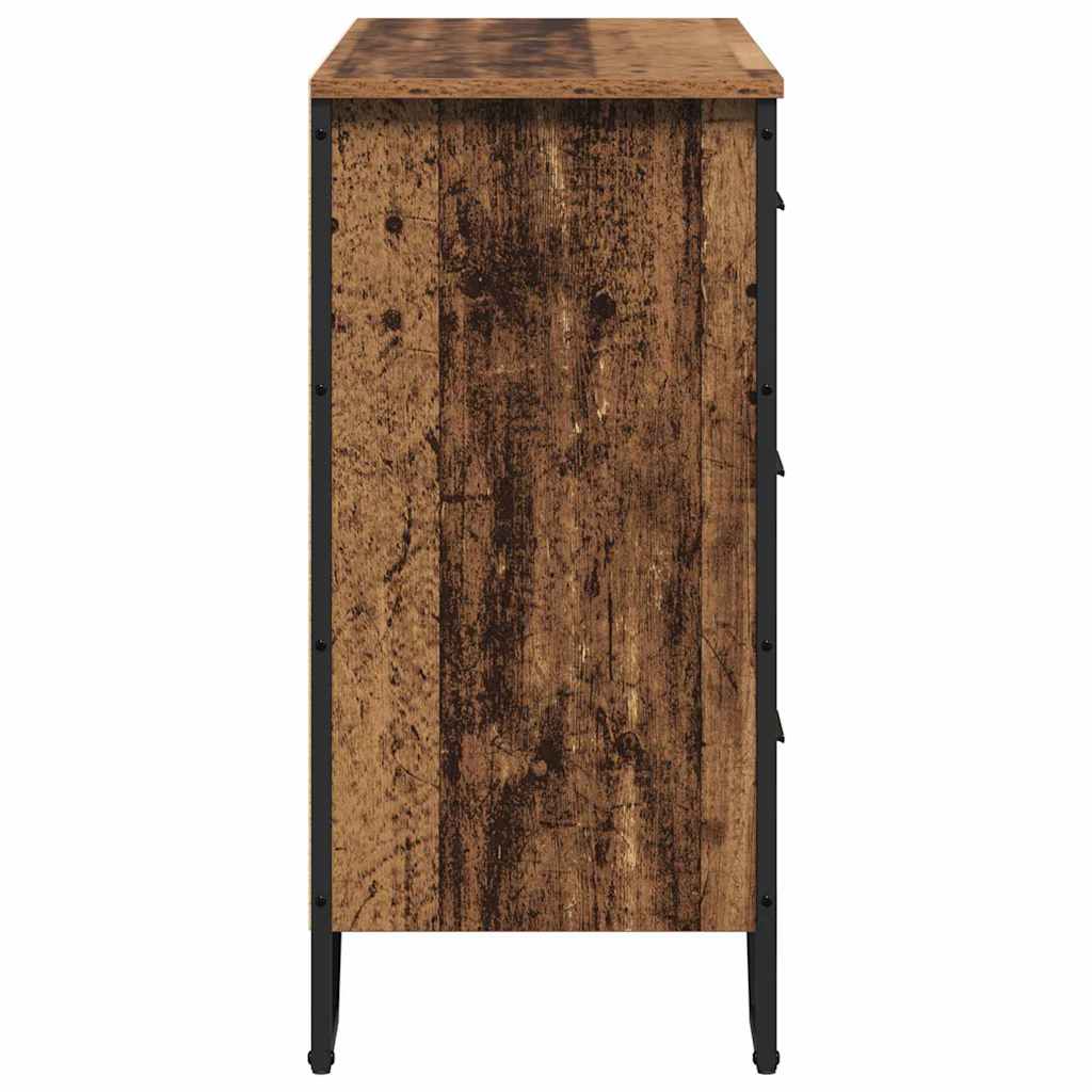Cajonera con cajón 2 pcs Madera vieja 91 x 35,5 x 74,5 cm