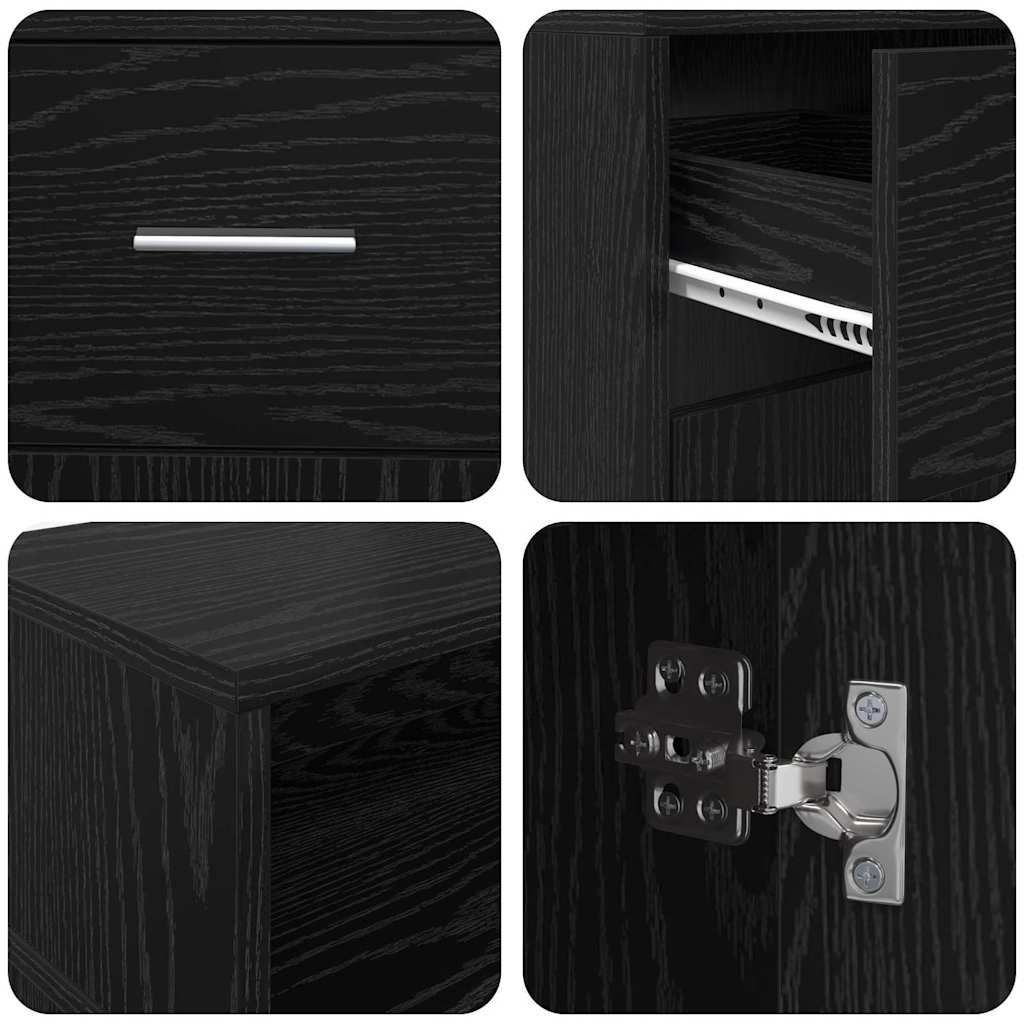 Escritorio Roble negro 120 x 55 x 91 cm Madera contrachapada