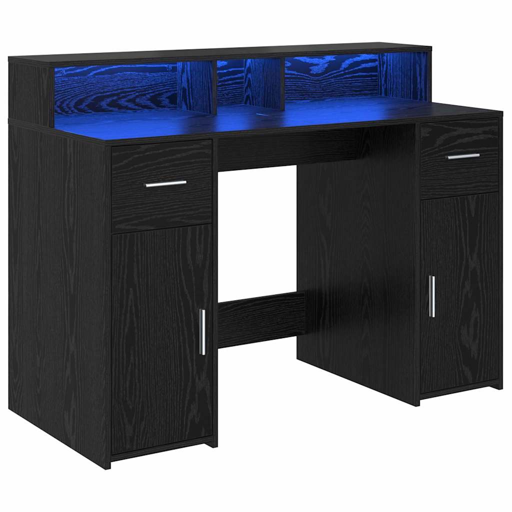 Escritorio Roble negro 120 x 55 x 91 cm Madera contrachapada