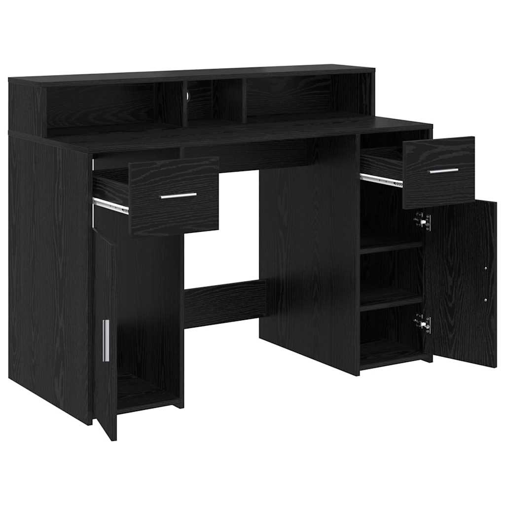 Escritorio Roble negro 120 x 55 x 91 cm Madera contrachapada