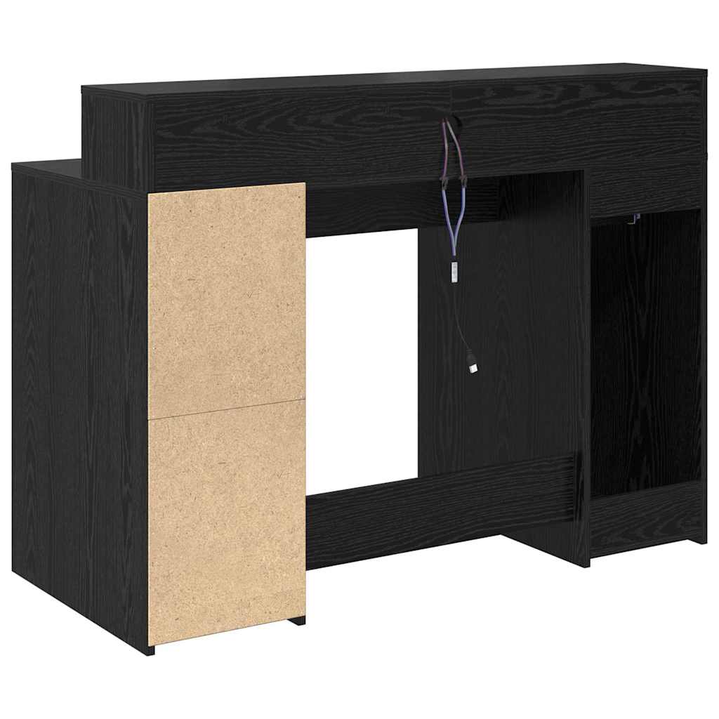 Escritorio Roble negro 120 x 55 x 91 cm Madera contrachapada